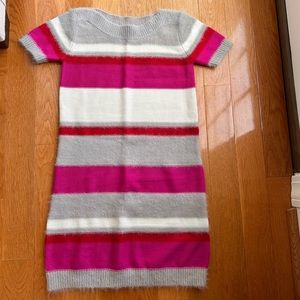 Crazy 8 Girl’s XL Fuzzy Striped Sweater Dress